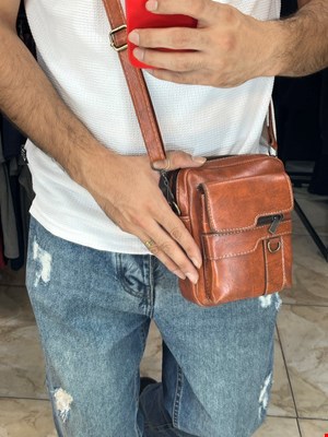 کیف دوشی ساده قهوه ای 