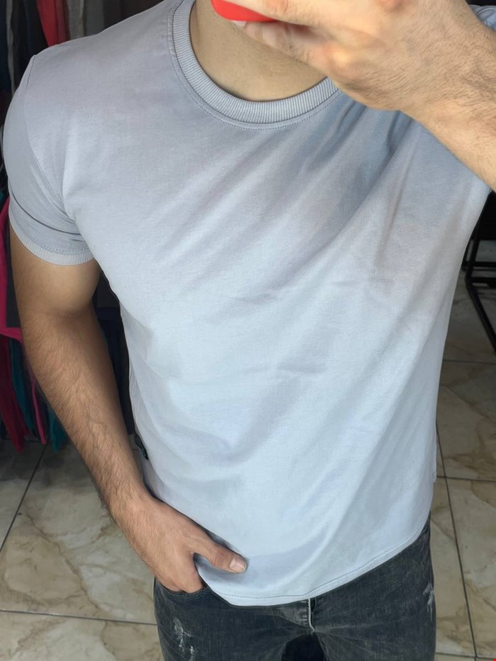 تیشرت ساده طوسی